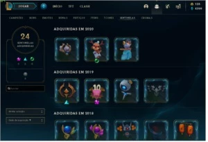 Conta LoL com 167 skins - League of Legends