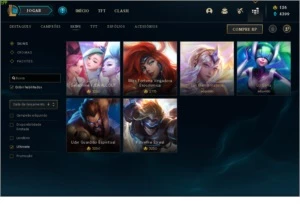 Conta LoL com 167 skins - League of Legends