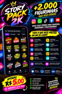 Story Pack 2K +2.000 Figurinhas para Stories | rede sociais - Outros