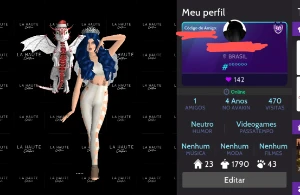 Conta avakin life nível 30, várias coisas, vendo por 100