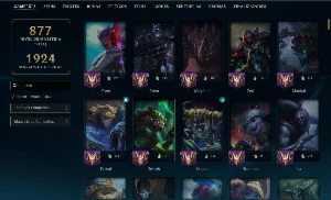 Conta League of Legends com 408 skins LOL