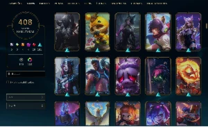 Conta League of Legends com 408 skins LOL