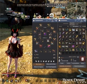 Valquiria 603 GS com titulo raro, muitos trajes e pets - Black Desert