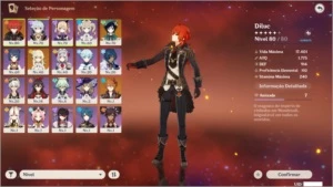 Diluc c2 + barbara c5 + childe + venti AR 47 - Genshin Impact
