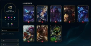 conta League of Legends passe ativo 42 skins LOL