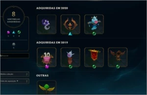 conta League of Legends passe ativo 42 skins LOL