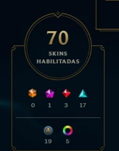 Conta lol MASTER  com 139/153 campeões + 70 skins. - League of Legends