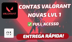 CONTAS VALORANT LVL 1 NOVAS (FULL ACESSO) + ENTREGA RÁPIDA