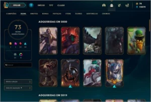 Conta lol Platina IV, 109 champs, 73 skins - League of Legends