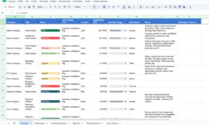 Planilha de Acompanhamento de Entrevistas – Tracker Completo - Outros