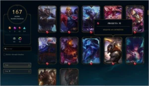 conta lvl 426 gold II 167 skins, prestigio yasuo e lucian - League of Legends LOL