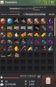 Conta BDO SA - Pot HP e MP - auto pot V - Black Desert
