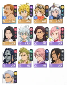 Conta -Meliodas P1+ Daisy P1 + Escanor P1 + Mannie P1 - Seven Deadly Sins