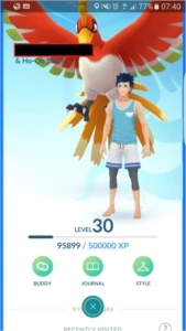 Conta Pokémon Go Lv 30 Time Azul - Ho-Oh 100% + Cães + Shiny