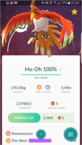 Conta Pokémon Go Lv 30 Time Azul - Ho-Oh 100% + Cães + Shiny