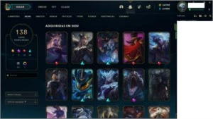 CONTA LOL COM 54.792 RP E 138 SKINS/ SALDO RP = 54.792 - League of Legends