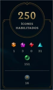 Conta lol lvl 230 com 362 skins - League of Legends
