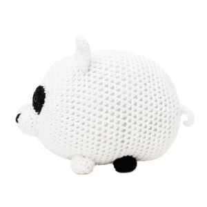 Porquinho Preto e Branco em Crochê Amigurumi - Artesanato e Personalizados