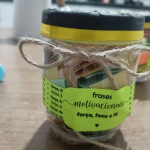 Pote da Motivação com Cerca de 100 Frases - Artesanato e Personalizados