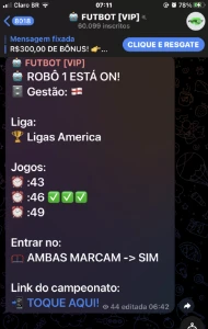 Fut Bot Vip Sinais De Futebol Virtual 99%Green Betano - Outros