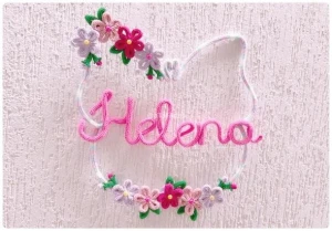 Porta Maternidade Guirlanda Borboleta - Artesanato e Personalizados