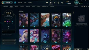 CONTA LOL GOLD 4 + 138 CHAMPS + 225 SKINS - League of Legends