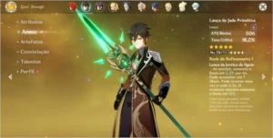 Genshin Impact Conta(AR 42) Diluc, Zhongli e +.