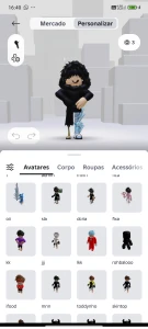 Conta de Roblox com muitos itens de robux