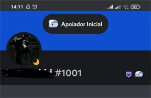 CONTA DISCORD APOIADOR INICIAL