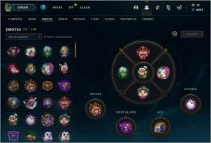 Conta + dados de criação detalhado - League of Legends LOL