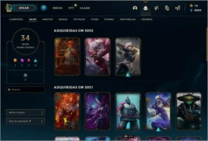 Conta + dados de criação detalhado - League of Legends LOL