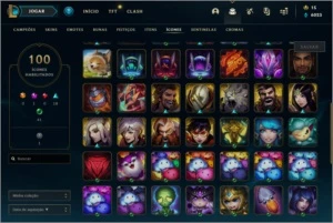 Conta + dados de criação detalhado - League of Legends LOL