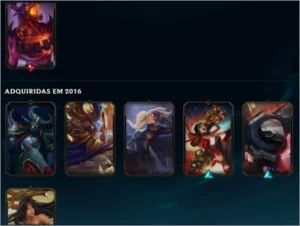 Conta league of legends 59 skins, prata 1. LOL
