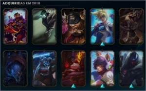 Conta league of legends 59 skins, prata 1. LOL