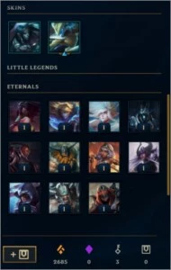 Conta League of Legends Season 03 RECHEADA LOL