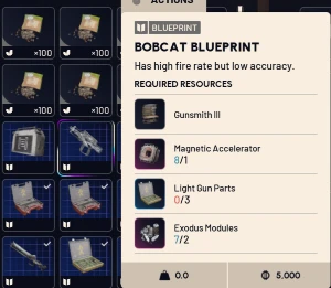 Bobcat Blueprint (Esquema da Lince) Arc Raiders - Steam