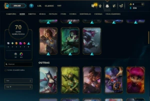 Diamante 4 com 150 Champs e 70 Skins +7 Vitoriosas - League of Legends LOL