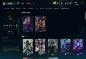 Diamante 4 com 150 Champs e 70 Skins +7 Vitoriosas - League of Legends LOL