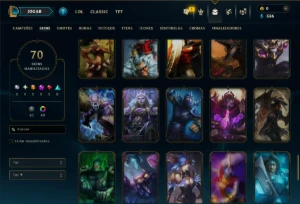 Diamante 4 com 150 Champs e 70 Skins +7 Vitoriosas - League of Legends LOL