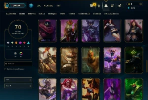 Diamante 4 com 150 Champs e 70 Skins +7 Vitoriosas - League of Legends LOL
