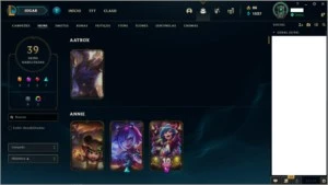 Conta de League of Legends Diamond 4 / 143 champs / 39 skins LOL