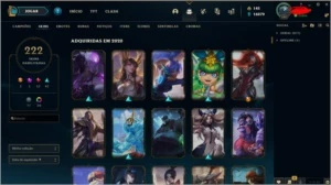 Conta League Of Legends D2 Flex - 222 skins LOL