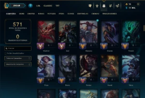 Unranked com 150 Champs e 137 Skins ( JG / SUP / MID ) - League of Legends LOL