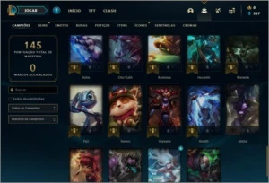 Conta ouro 2 com 17 skins e 54 champs - League of Legends LOL