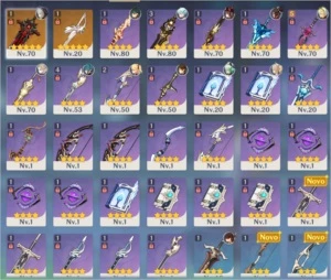 AR 55 XIAO, ALBEDO, ZHONGLI, HUTAO, BENNET, RAZOR - Genshin Impact