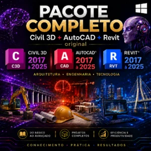 Autocad + Revit + Civil 3D - Original 3 Anos