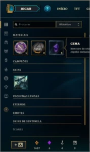 Conta Unranked com 6 Gemas - League of Legends LOL