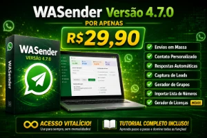 WaSender Profissional Versão 4.7.0 Vitalício - Outros