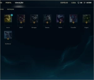 Conta muito boa League of legends plat 5 atual e skins raras LOL