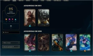 CONTA LOL 70 CHAMPS 25 SKINS (1 ULTIMATE) - League of Legends